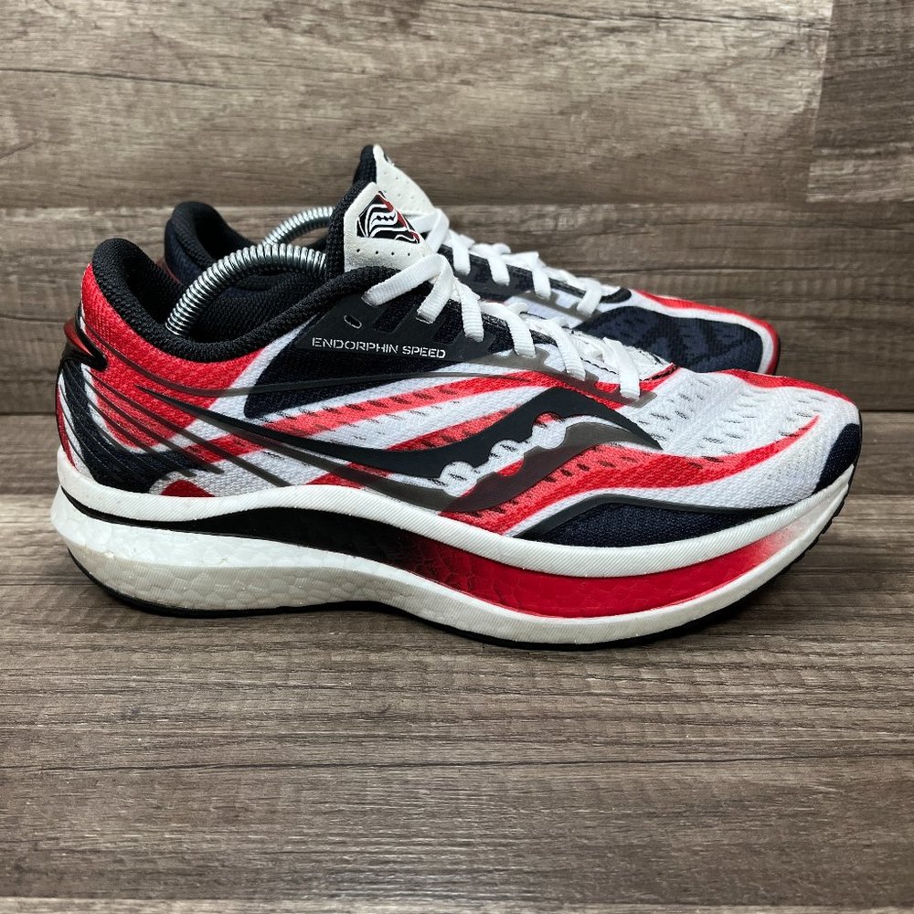 Saucony Endorphin Speed Red Black White Womens US Size 8.5 EUR 40 S10597-110 Run